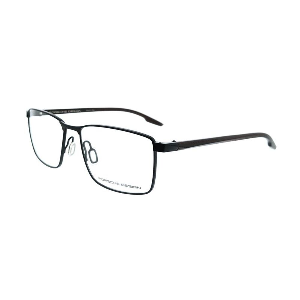 Porsche Design P8733 57A Black Red Square Mens Sunglasses